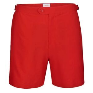 Swims Paloma Seersucker Swim Trunks Red 36